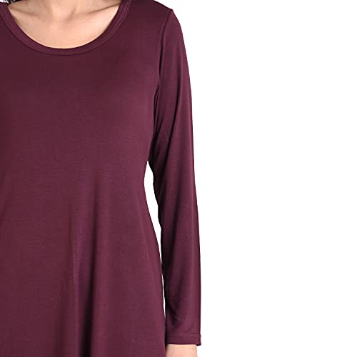Image of Miss Lavish London Women's Long Sleeve Swing Dress with Pockets Relaxed Fit Soft Casual Dress