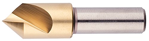 Morse Cutting Tools 25654 Single Flute Countersink, M42 8% Cobalt, Titanium Nitride Coated, 60 Degree Point, 5/8" Size