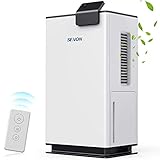 SEAVON Portable Small Dehumidifiers for Home with Remote Controller, Ultra Quiet Dehumidifier for 76