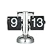 Kavolet Retro Tischuhr, Flip, Flip Clock, kleine Skala, Tischuhr, Edelstahl Flip, Quarzuhr mit internen Getrieben, Retrouhr mit Klappe, Tischdekoration