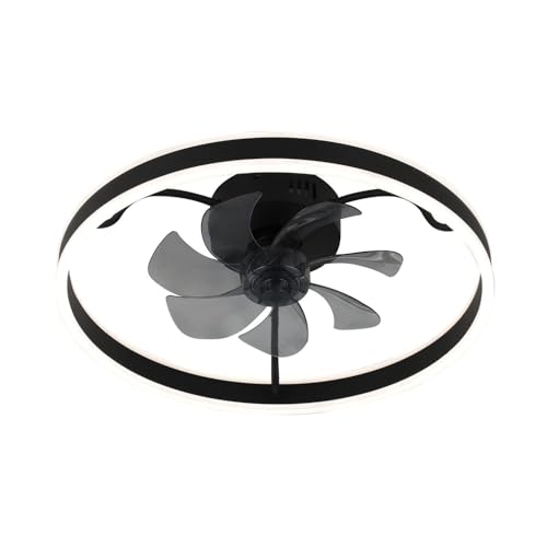Rabalux Ventilateur de plafond Fanfy avec éclairage 40 W - Plafonnier LED avec ventilateur - Intensité variable - Température de couleur réglable - Télécommande Wi-Fi - Minuteur - Veilleuse - Fonction