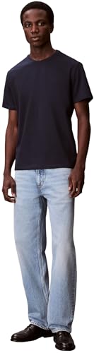 Calvin Klein Herren T-Shirt Kurzarm Classic Monogram Tee mit Rundhalsausschnitt, Blau (Dark Sapphire), L – Ansicht 6