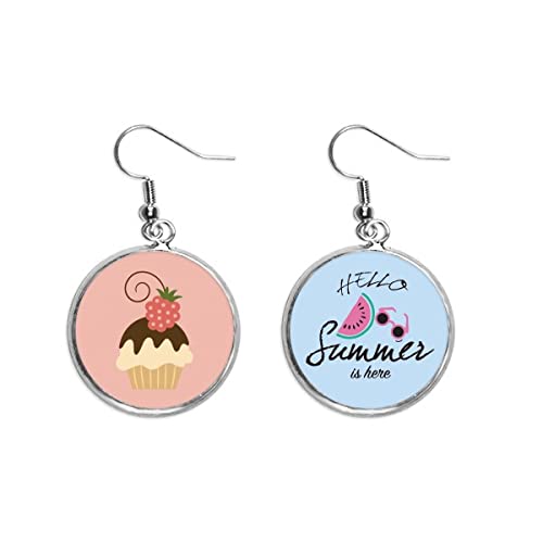 Pendientes de sandía y fresas con chocolate para pendientes verano