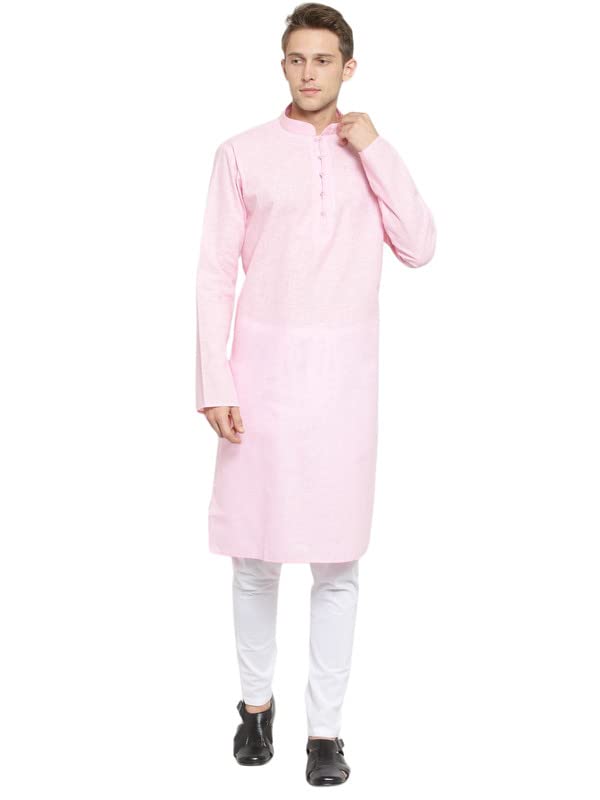 Image of R VASUDEV Solid Cotton Kurta Churidhar Set for Mens (10614)