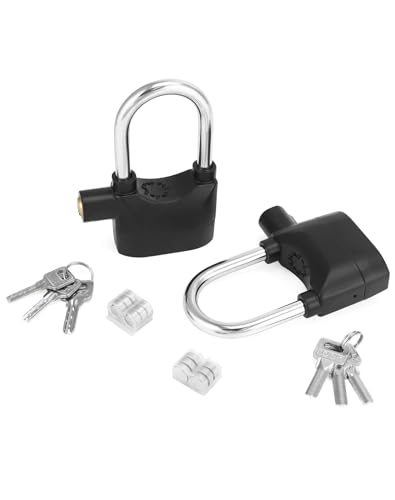 Qwork WD31071 Alarm Lock, 110 Db Universal Security Alarm Lock System Burglar Door Motor Bike Padlock thumb #6