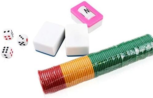 Miniatura 6 de Juego de mahjong filipino chino 144 azulejos de melamina numerados (sin número azul)