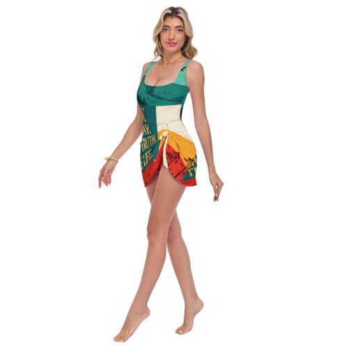 Traje de baño para mujer con control de abdomen para natación 2