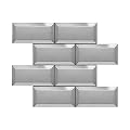 Avant Decor | Peel and Stick Backsplash Tiles | Stick On Wall Tiles for Kitchen and Bathroom | Aluminum 3D Subway | 12” x 11.93” | Single Tile