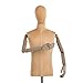 Produktbild ESTEXO Schaufensterpuppe von Hans Boodt, Mann, Vintage, Holz, höhenverstellbarer Standfuß, Kopf drehbar und abnehmbar