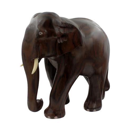Image of Rosewood Handmade Elephant Showpiece (12 inch)