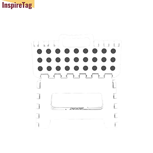 Inspiretag Foldable Step Stool, Collapsible Step Stools For Adults, Foldable Step Stool For Kids, Foldable Stool, Portable Stool, Kids Step Stools, Step Stool Folding For Storage - Snow White 9" #TOP2