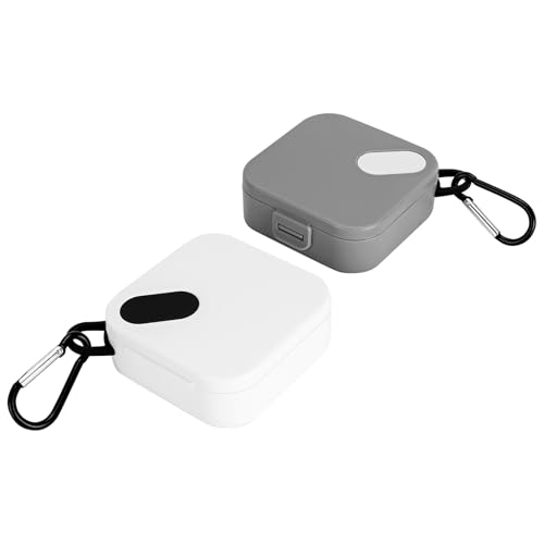 Adorila 2 Pack Portable Ear Plug Carrying Cases, Waterproof Earplug Case with Keychain, Travel Carry Case for Earplugs