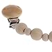 Hacloser Baby Pacifier Holder Clip, Natural Wooden Beads Nursing Teether Dummy Chain Gift for Infant Kids (14mm/0.55''-B)