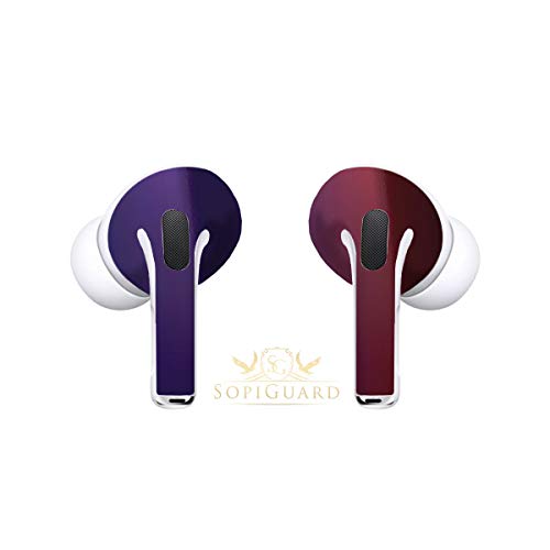 Skin pour AirPods Pro SopiGuard vinyle rouge brillant finition luxe