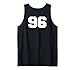 Numero 96 Sports Jersey Player #96 Fan Back PRINT Varsity Canotta