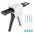 Dispensing gun AB glue gun 50ml two-component glue gun 1:1 epoxy glue gun dispensing gun, suitable for 1:1double cartridges, with 8pcs mixing nozzle
