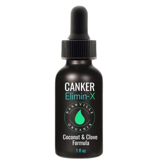 Dr. A's Canker Elimin-X Natural Canker Sore & Mouth Ulcer Treatment | Organic Coconut Oil, Aloe Vera & Essential Oils of Clove, Lemon & Tea Tree | Immediate Pain Relief & Complete, Lasting Repair