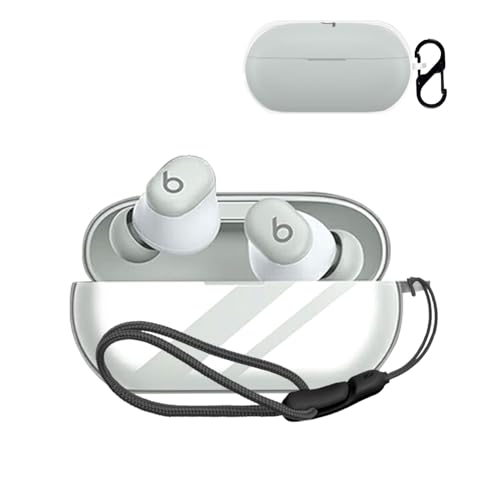 For Beats Solo Buds �p �P�[�X �J�o�[ �yNOUKAJU�z ���C�����X �C���[�z�� TPU �ی�P�[�X �i�J���r�i�t��+�X�g���b�v�t�� �j �����h�~ �L�Y�h�~ �ϏՌ� �����[�d�\ �h�� �h�o (�N���A)