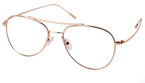 Blue Light Blocking Glasses- Unisex Stylish Aviator Video Gaming Computer Glasses