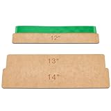 BENECREAT 2Pcs Ribbon Measuring Board 10' 12' 13' 14' Ribbon Tail Board Craft Board MDF Wooden Measuring Board for Craft Supplies Wreath Supplies