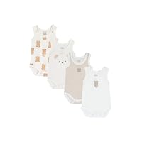 Chicco, Body Nouveau Né et Nouveau Née, Ensemble de 3 Body Sans Manches, en 100% Coton, avec Ouverture Pratique, Vêtements Nouveau Né 0-3 Mois, Idées Cadeau Naissance