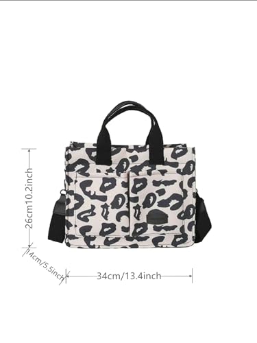 Image of Cherry Tote Bag for Women Canvas Patched Purse Cute Shoulder Bag Multi-Pocket Satchel Handbag for work travel