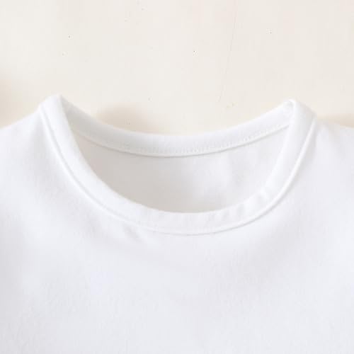 ROMPERINBOX Baby Girl Short Sleeve Onsies, 3 Pack Multi Colors Baby Bodysuit, Knitted Solid, Crew Neck 0-24 Months3