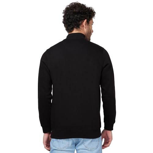 Image of Spykar Blended Slim Fit Round Neck Full Sleeve Sweatshirt for Men