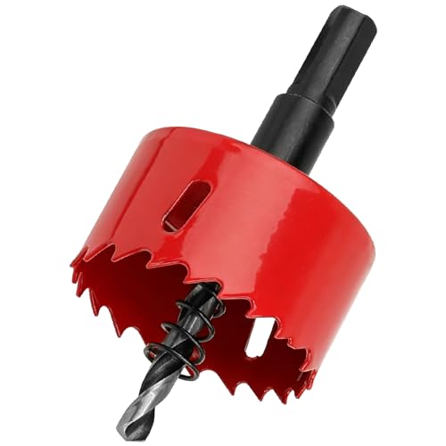 [ネセクト]バイメタルホールソー ベーシック コバルトハイスM42 HSS鋼センタードリル 不等ピッチ刃 鉄 アルミ 木工 穴あけ 金属 DIY[日本国内企画品] (50mm)