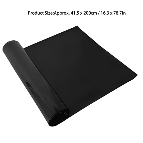 Película para ventana de bloqueo total color negro 16.3 x 78.7 pulgadas miniatura 6