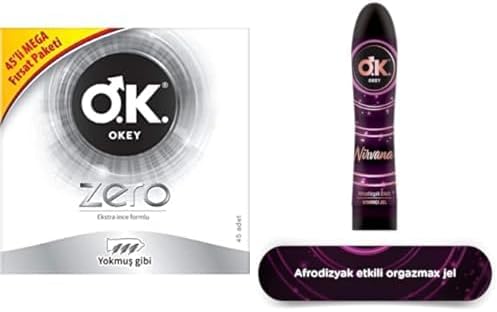 Okey Zero 45'li Prezervatif ve Okey Nirvana Uyarıcı Jel 100 ml