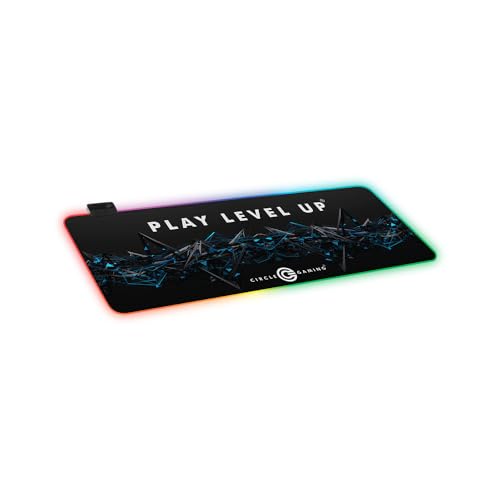 Image of Circle Rapid X1 RGB Gaming Mousepad - Large 80x30cm Extended Mousepad | 7 LED Modes, Non-Slip Rubber Base, Waterproof, 4mm Thick