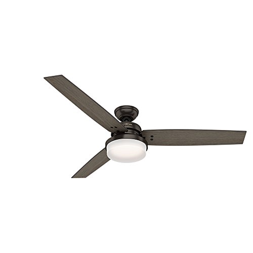 Hunter Sentinel Indoor Ceiling Fan with LED Light and Remote Control, 60