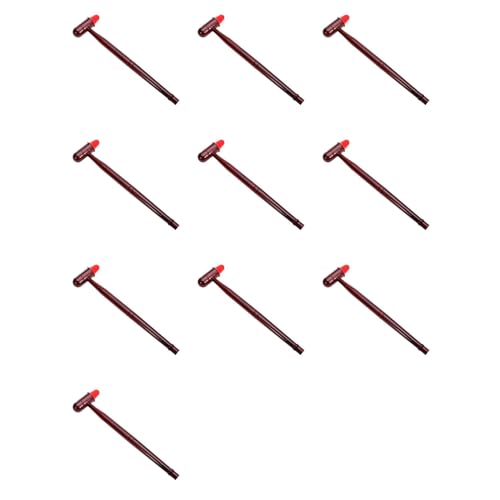 Lot de 10x marteau de massage à frapper en bois traditionnel pour le corps