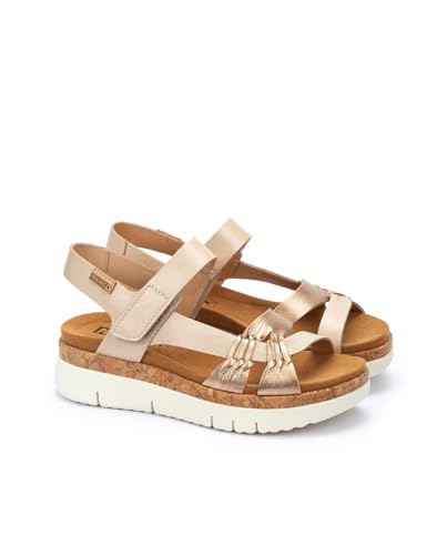 Image of PIKOLINOS Palma W4N-0968 Women's Sandals - Stylish Premium Leather Wedge Sandals - Cushioned Insole, Hook & Loop Closure, Ultra-Light Sole for Everdat Walking