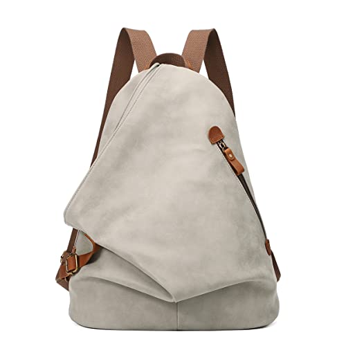 Image of KL928 PU Leather Vintage Backpack - Large Casual Daypack Outdoor Travel Rucksack Hiking Backpacks for Men Women