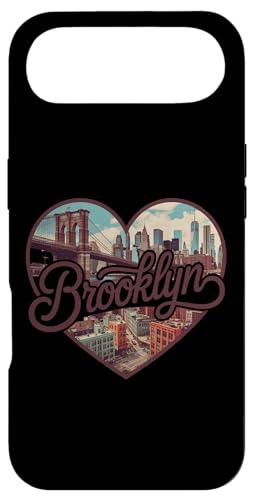 Brooklyn Vintage Heart T-Shirt - Retro NYC Bridge Souvenir �X�}�z�P�[�X iPhone Air �p