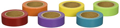 AIM HOBBIES Washi Tape Set of 6 Plus Free Bonus Set of 5 (Solid Colors 1)