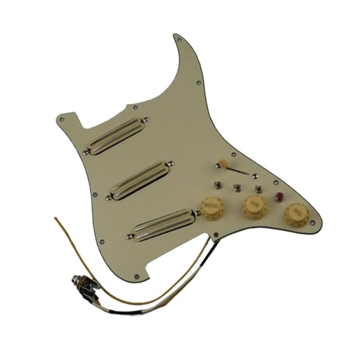 Micro pickguard pré-câblé SSS double bobine réduisant le bruit pour débutant