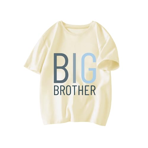 Big Brother T-Shirt Boys Toddler Shirt 2t Promoted to Big Brother Clothes Outfit Announcement Tees Kids Top Light Yellow