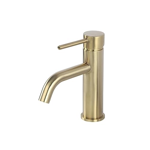 Robinet laiton noir mat anti-trace pour lavabo eau chaude et froide
