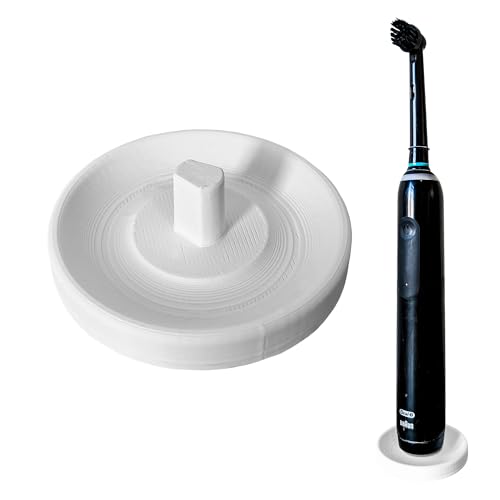 Electric Toothbrush Stand with Drip Tray Holder - Compatible with Oral B and Great Bathroom Accessory (Single)