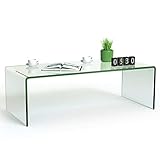Tangkula Glass Coffee Table, 42.5