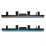Set di 2 strisce raschianti compatibili con Karcher serie BR 30/4C, ricambio per lavavetri 4.777-008 per superfici dure come pietra e laminato, materiale in gomma blu e nero
