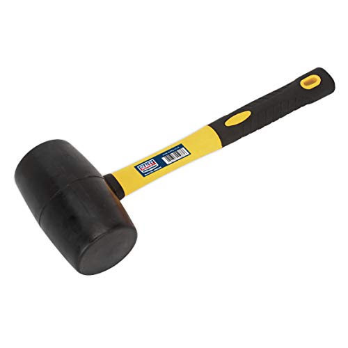 Sealey Rmb200 Rubber Mallet 2Lb Fibreglass Shaft