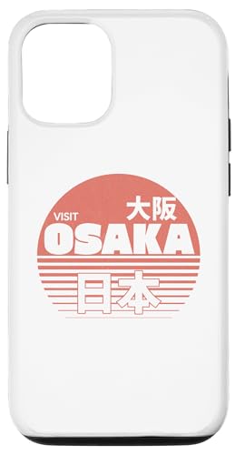 Coque pour iPhone 15 Pro Vintage 70s 80s Style Visit Osaka, Retro Sunset Japan