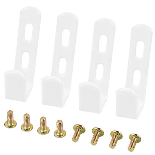 ULTECHNOVO Soportes de Gancho de Escalera de Literas de 4 Piezas Inclinadas en Ángulo Y Más Largas Y Anchas Y Resistentes con Tornillos para Dormitorio Dormitorio en Casa
