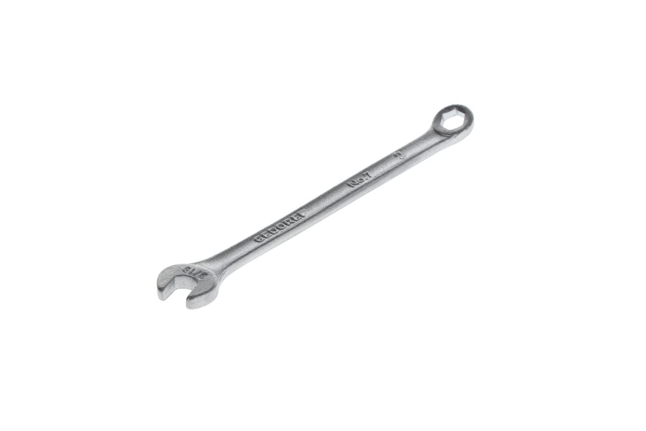 Gedore Silber Combination Spanner Ud Profile 3/16 Inch, High-Quality Vanadium Steel, Glare-Free Look, According To Din 3110, Silver