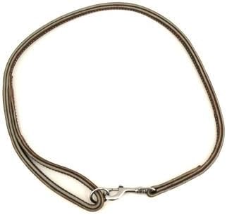 Leerburg's Black Double Ply Leather Police Belt Leash 1/2 inch Wide, Stainless Steel Hardware, Stainless Steel O Ring, Amish Made in Wisconsin, Excellent Police Leash