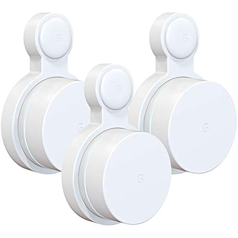 Outlet Wall Mount for Google WiFi AC1200, No Messy Wires Space Saving Easily Be Moved Outlet Mount for Google Mesh WiFi Router, Best Design for Winding Power Cord (3 Pack) Cover